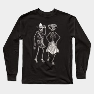 Couple dancing skull day of the dead. Long Sleeve T-Shirt